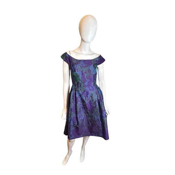 RED VALENTINO Raw Silk Midi Dress Small - Picture 2 of 16